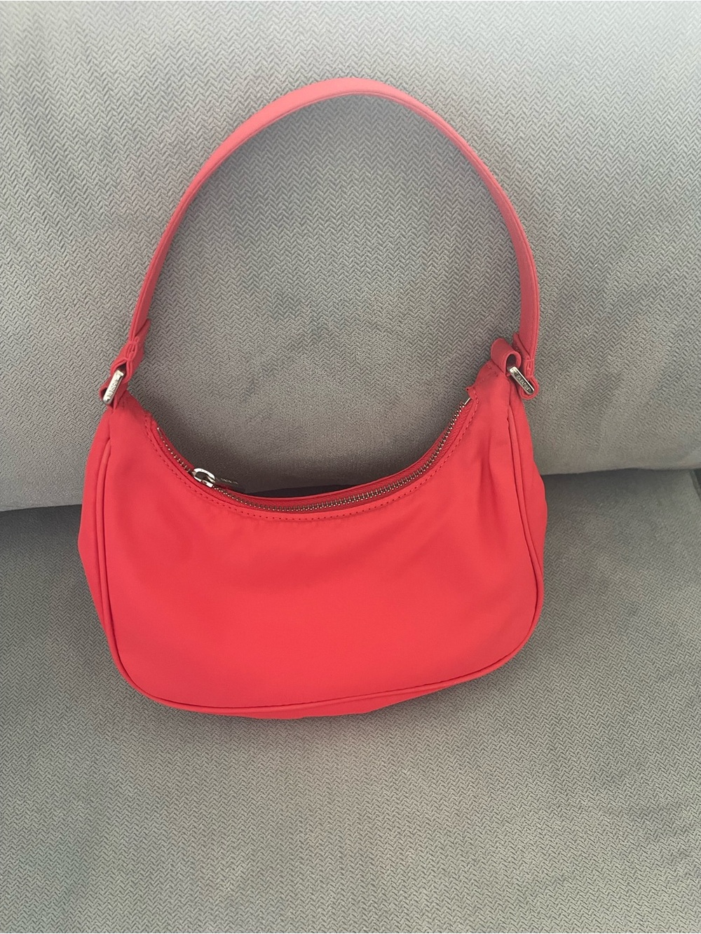 Babaton Revenue Shoulder Nylon Bag in Cherry Red